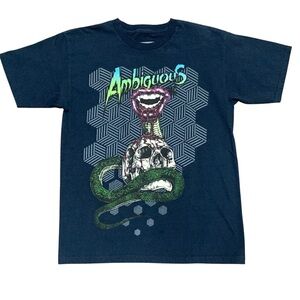 Ambiguous Graphic Tee Snake and Skull Design NWOT Size Small